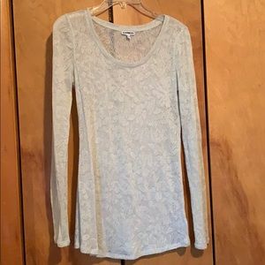 Long sleeved sparkly shirt from Express